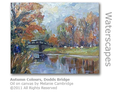 Autumn Colours at Dodds Bridge wey Navigation by Melanie Campbridge www.weyvalley.info