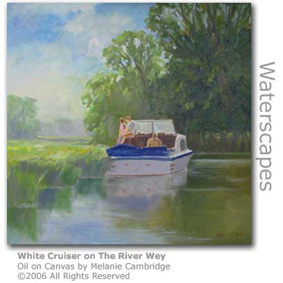 White Cruiser on the River Wey by Melanie Cambridge