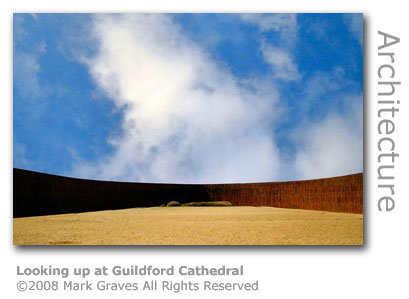 Looking up at Guildford Cathedral by Mark Graves