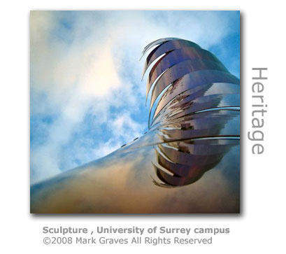 Sculpture at University of Surrey campus by Mark Graves