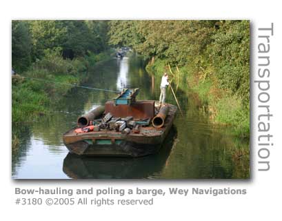 BOW-HAULING & POLING A BARGE WEY NAVIGATIONS