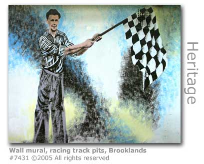 WALL MURAL RACING PITS BROOKLANDS