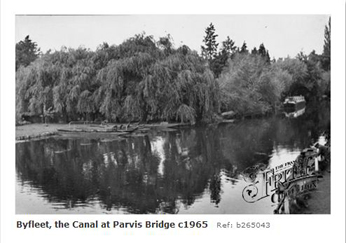 Parvis Bridge, Wey Navigation, near Byfleet 1955