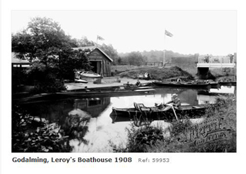 Farncombe Boathouse 1955 near Godalming