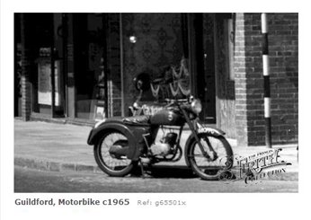 Motorcycle in Guildford 1965