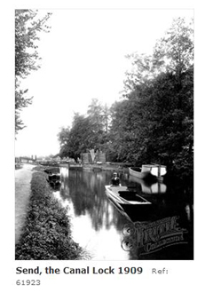 Lock at send on Wey Navigation 1909