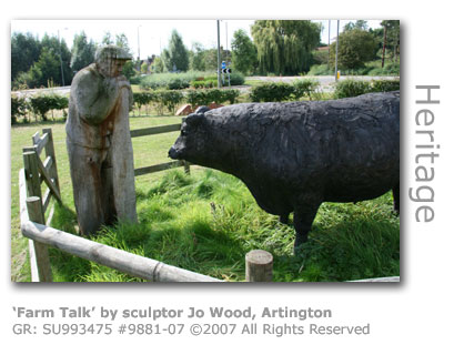 Farm Talk sculpture at Artington