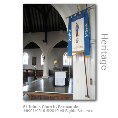 St Johns Church, Farncombe, Godalming in the Wey Valley