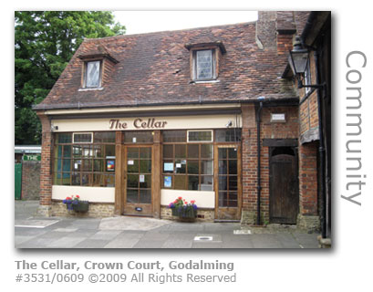 The Cellar Coffe Bar in Crown Court Godalming Surrey