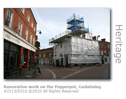 The Pepperpot in High Street, Godalming undergoing major renovation