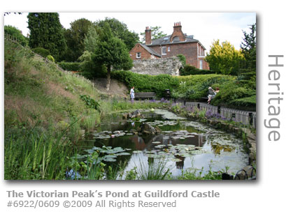 The Victorian Peak's Pond at Guioldford Castle, Surrey