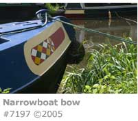 BOW OF NARROWBOAT