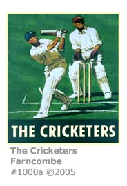 CRICKETERS PUB SIGN