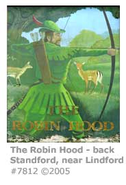 ROBIN HOOD PUB SIGN BACK