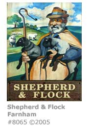 SHEPHERD & FLOCK PUB SIGN