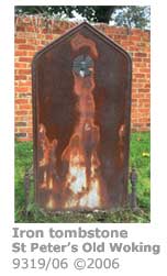 Iron tombstone