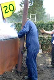 Mounting a chimney