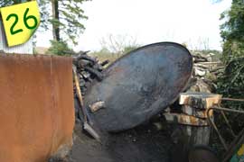 The kiln exposed