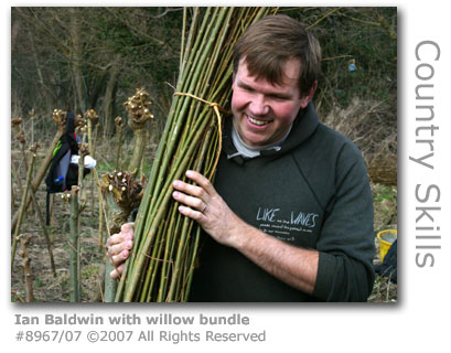 Ian Baldwin with willow bundle